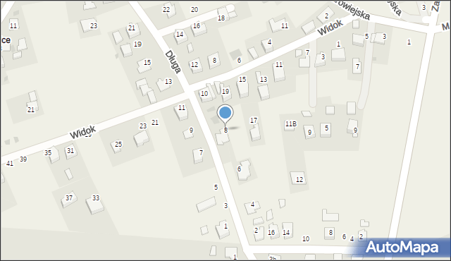 Podolsze, Długa, 8, mapa Podolsze