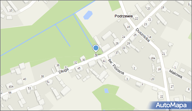 Podrzewie, Długa, 28, mapa Podrzewie