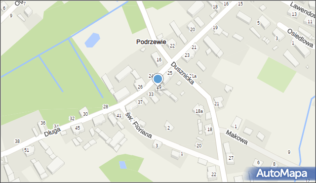 Podrzewie, Długa, 31, mapa Podrzewie