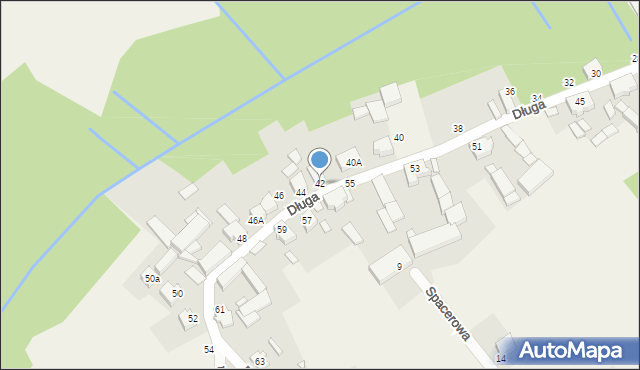 Podrzewie, Długa, 42, mapa Podrzewie
