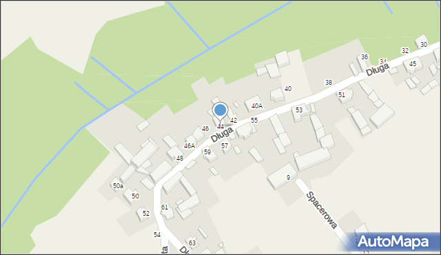 Podrzewie, Długa, 44, mapa Podrzewie