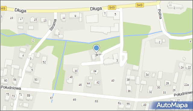 Polanka Wielka, Długa, 3F, mapa Polanka Wielka