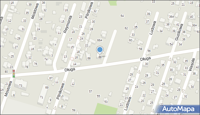 Pruszków, Długa, 66, mapa Pruszków