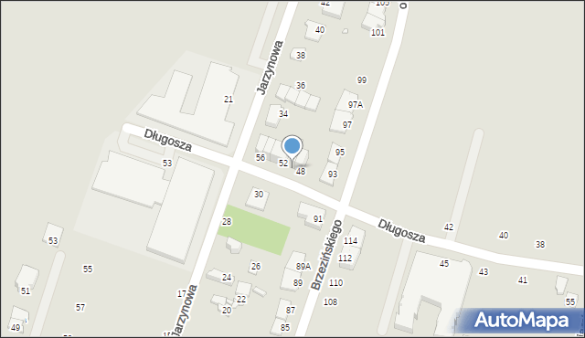 Pruszków, Długosza Jana, 50, mapa Pruszków