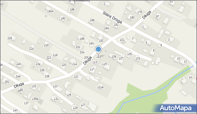 Przeciszów, Długa, 111, mapa Przeciszów