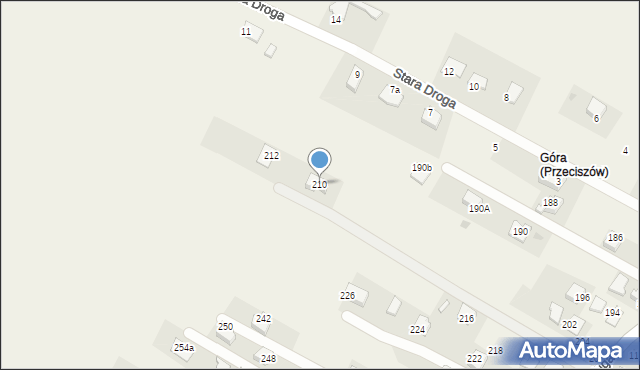 Przeciszów, Długa, 210, mapa Przeciszów