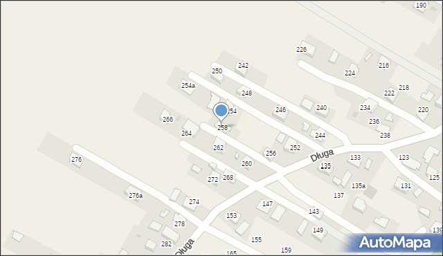 Przeciszów, Długa, 258, mapa Przeciszów