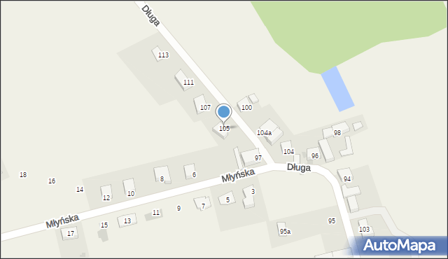 Przedmoście, Długa, 105, mapa Przedmoście