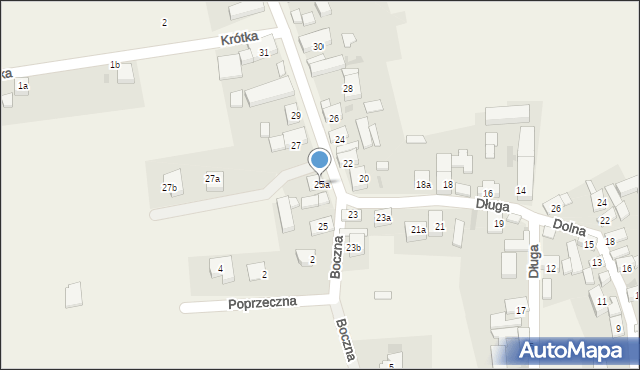 Przedmoście, Długa, 25a, mapa Przedmoście