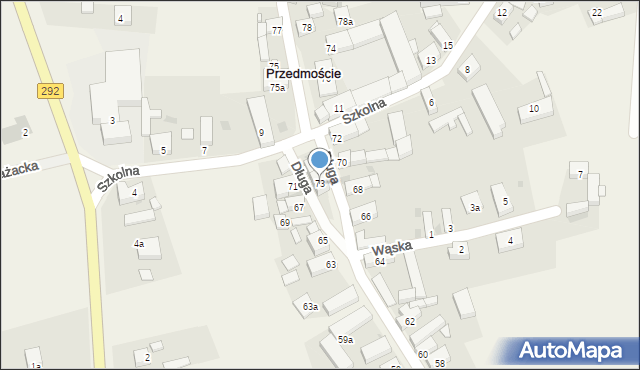 Przedmoście, Długa, 73, mapa Przedmoście