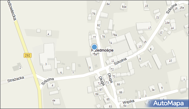 Przedmoście, Długa, 75a, mapa Przedmoście