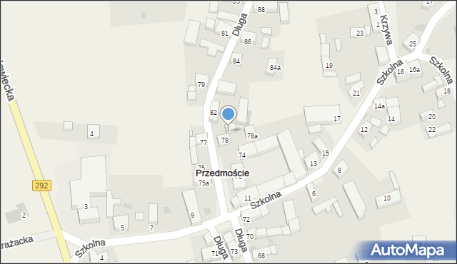Przedmoście, Długa, 80, mapa Przedmoście