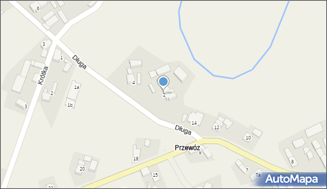 Przewóz, Długa, 2, mapa Przewóz