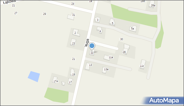 Przyborów, Długa, 11, mapa Przyborów