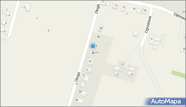 Puńców, Długa, 80, mapa Puńców