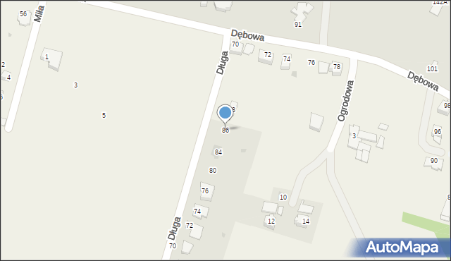 Puńców, Długa, 86, mapa Puńców