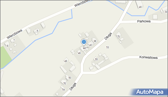 Pysząca, Długa, 44, mapa Pysząca