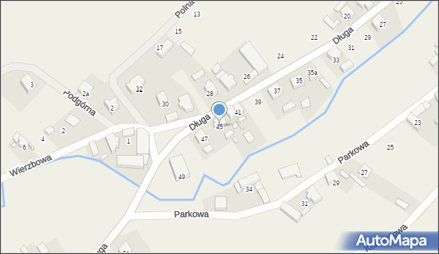 Pysząca, Długa, 45, mapa Pysząca