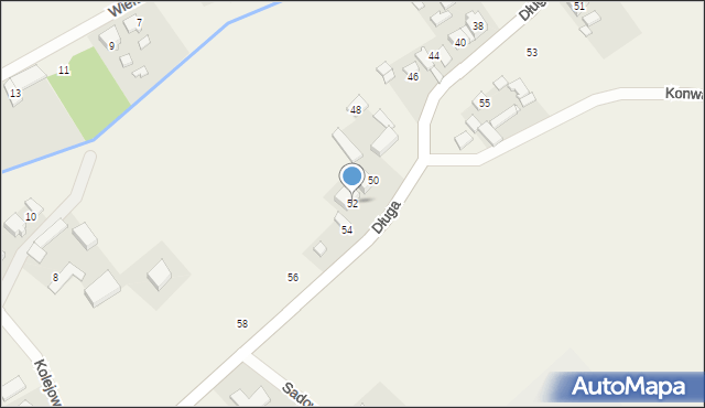 Pysząca, Długa, 52, mapa Pysząca