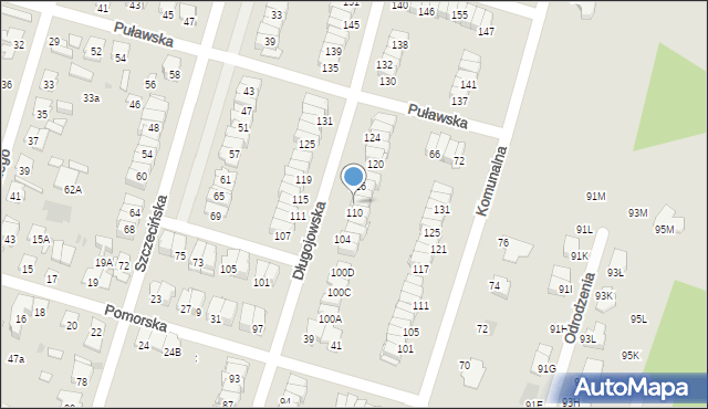 Radom, Długojowska, 112, mapa Radomia