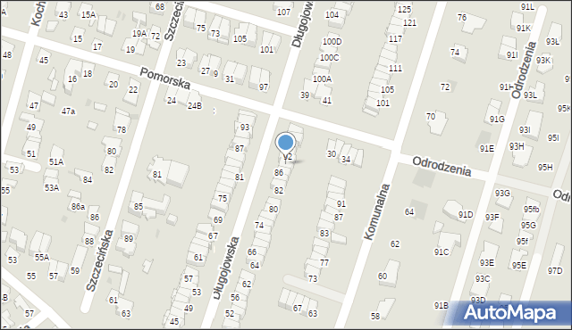 Radom, Długojowska, 90, mapa Radomia