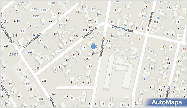 Radom, Długojowska, 15, mapa Radomia