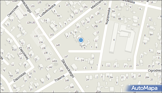 Radom, Długojowska, 3, mapa Radomia