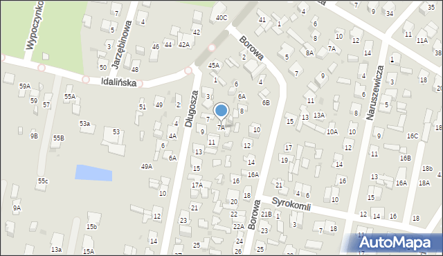 Radom, Długosza Jana, 7A, mapa Radomia