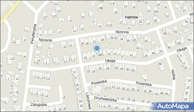 Radom, Długa, 25, mapa Radomia