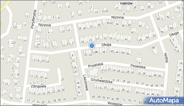 Radom, Długa, 26, mapa Radomia