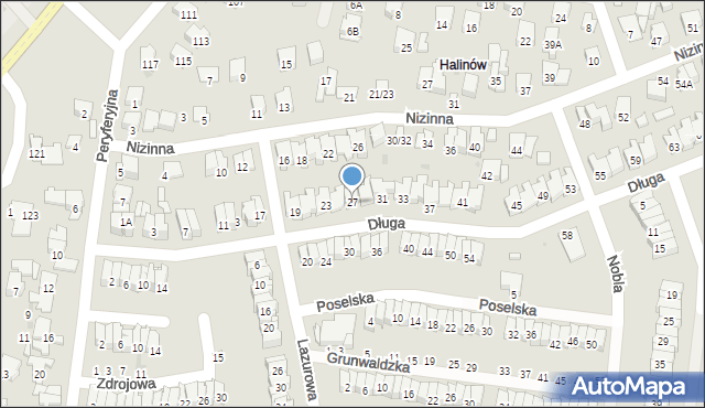 Radom, Długa, 27, mapa Radomia