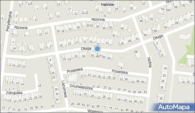 Radom, Długa, 44, mapa Radomia