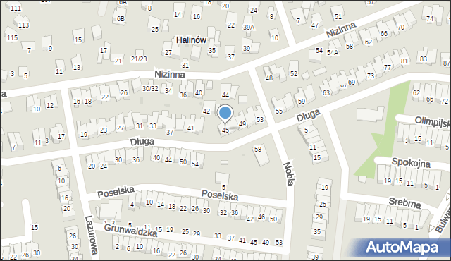 Radom, Długa, 45, mapa Radomia