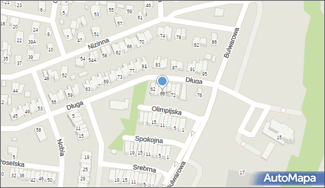 Radom, Długa, 66, mapa Radomia