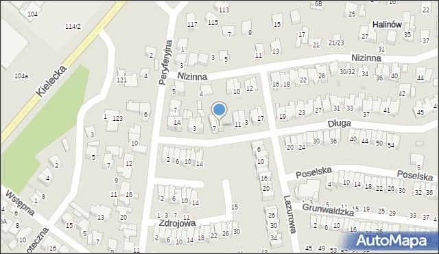 Radom, Długa, 9, mapa Radomia