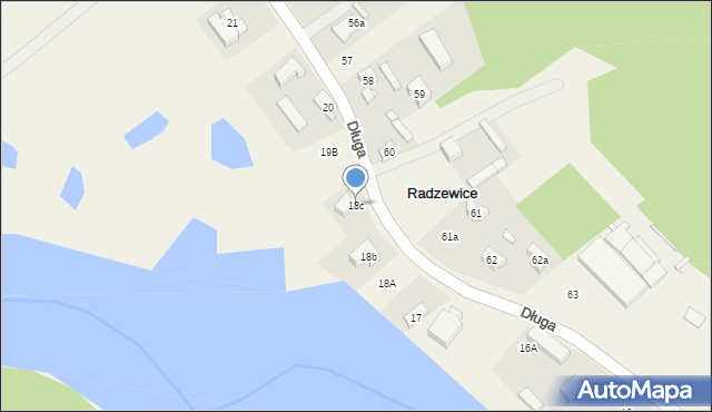 Radzewice, Długa, 18c, mapa Radzewice
