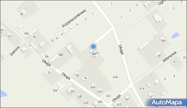 Radzewice, Długa, 39a, mapa Radzewice