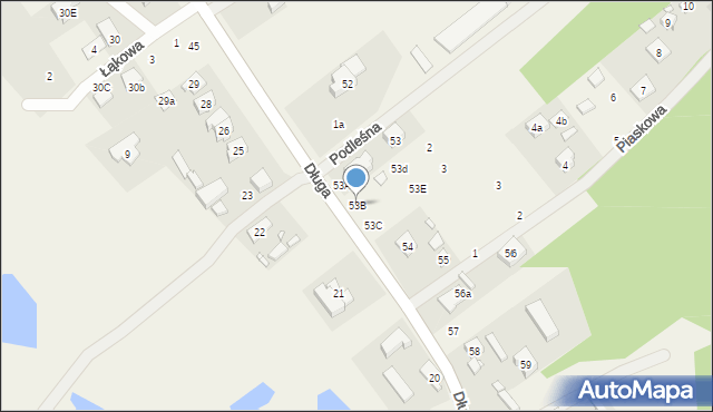 Radzewice, Długa, 53B, mapa Radzewice