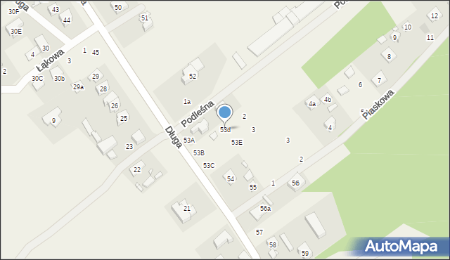 Radzewice, Długa, 53d, mapa Radzewice