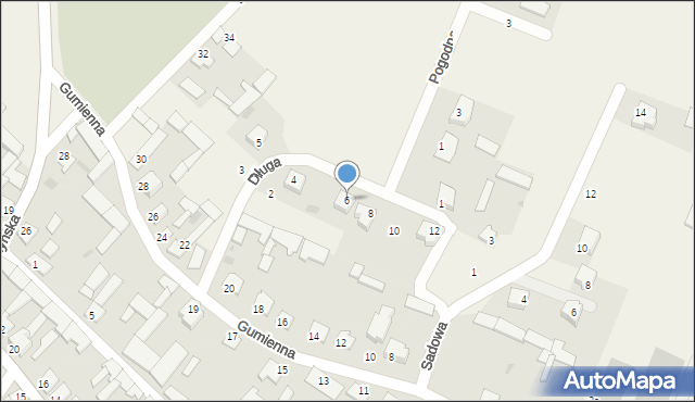 Radziłów, Długa, 6, mapa Radziłów