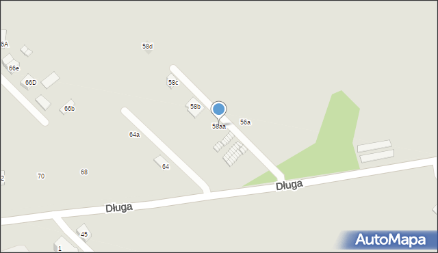 Radzionków, Długa, 58aa, mapa Radzionków