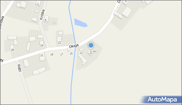 Rąty, Długa, 11, mapa Rąty