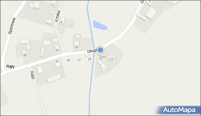 Rąty, Długa, 13, mapa Rąty