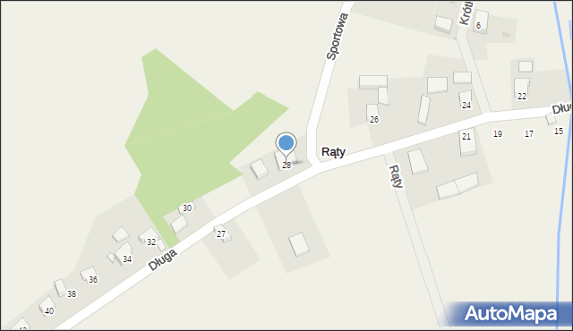 Rąty, Długa, 28, mapa Rąty