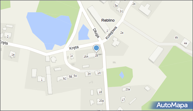 Reblino, Długa, 16, mapa Reblino
