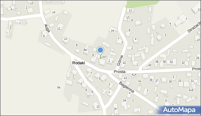 Rodaki, Długa, 4, mapa Rodaki