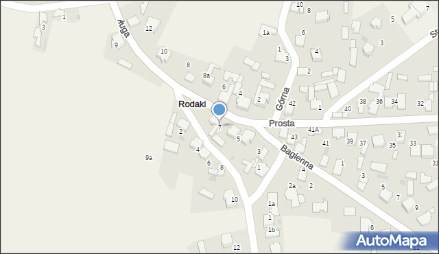 Rodaki, Długa, 7, mapa Rodaki