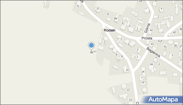 Rodaki, Długa, 9a, mapa Rodaki
