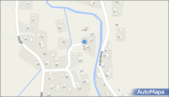 Rogi, Długa, 111, mapa Rogi