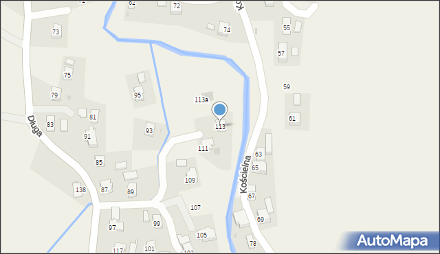 Rogi, Długa, 113, mapa Rogi